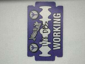 Judas Priest Working Razor Blade Crew Pass Backstage Concert Credential Original